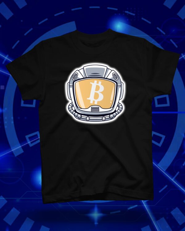 100 % Cotton Crypto Shirt "Crypto Helmet" Black - Large