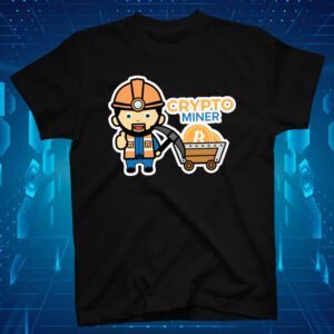100 % Cotton Crypto Shirt "Crypto Miner" Black - Large