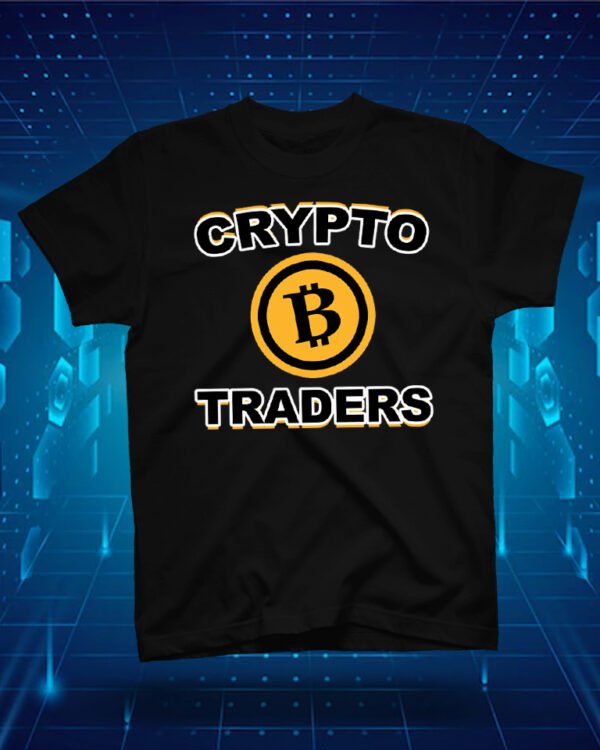 100 % Cotton Crypto Shirt "Crypto Traders" Black - Large